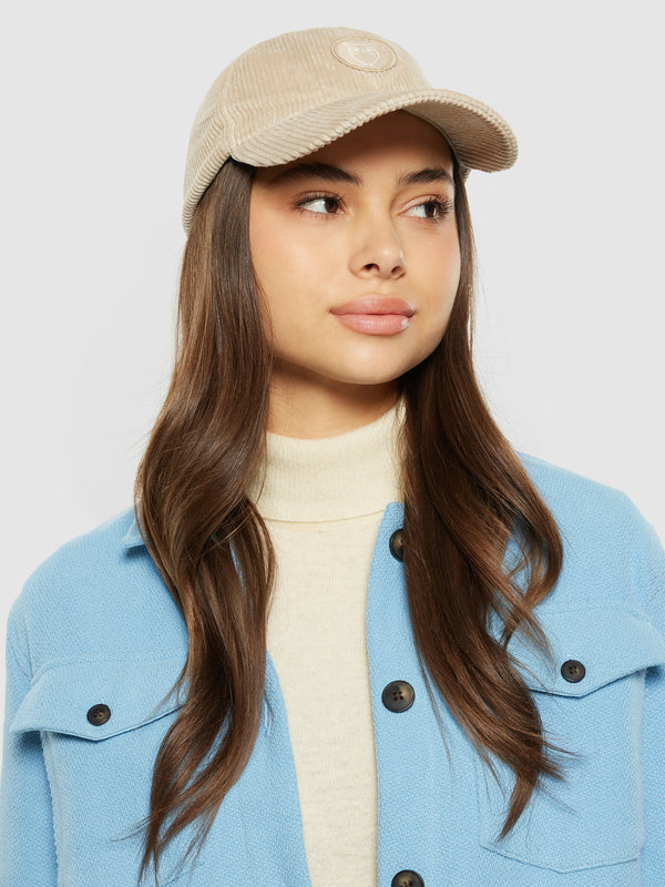 KnowledgeCotton Apparel - UNI 8 Wales corduroy cap Caps 1228 Light feather gray