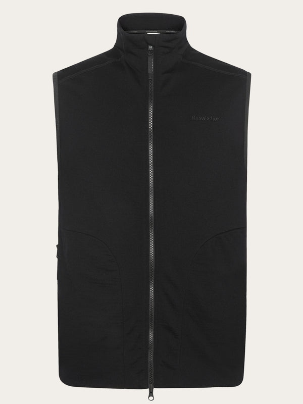KnowledgeCotton Apparel - UNI Dynamic Wool 320 Fleece vest Fleeces 1300 Black Jet