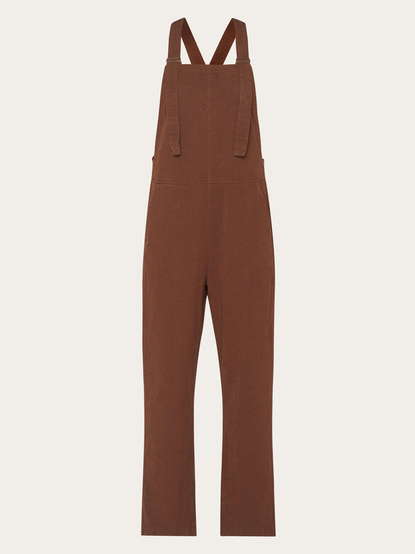 KnowledgeCotton Apparel - WMN GALE straight slub yarn jumpsuit - GOTS/Vegan Jumpsuits 1441 Tiramisu