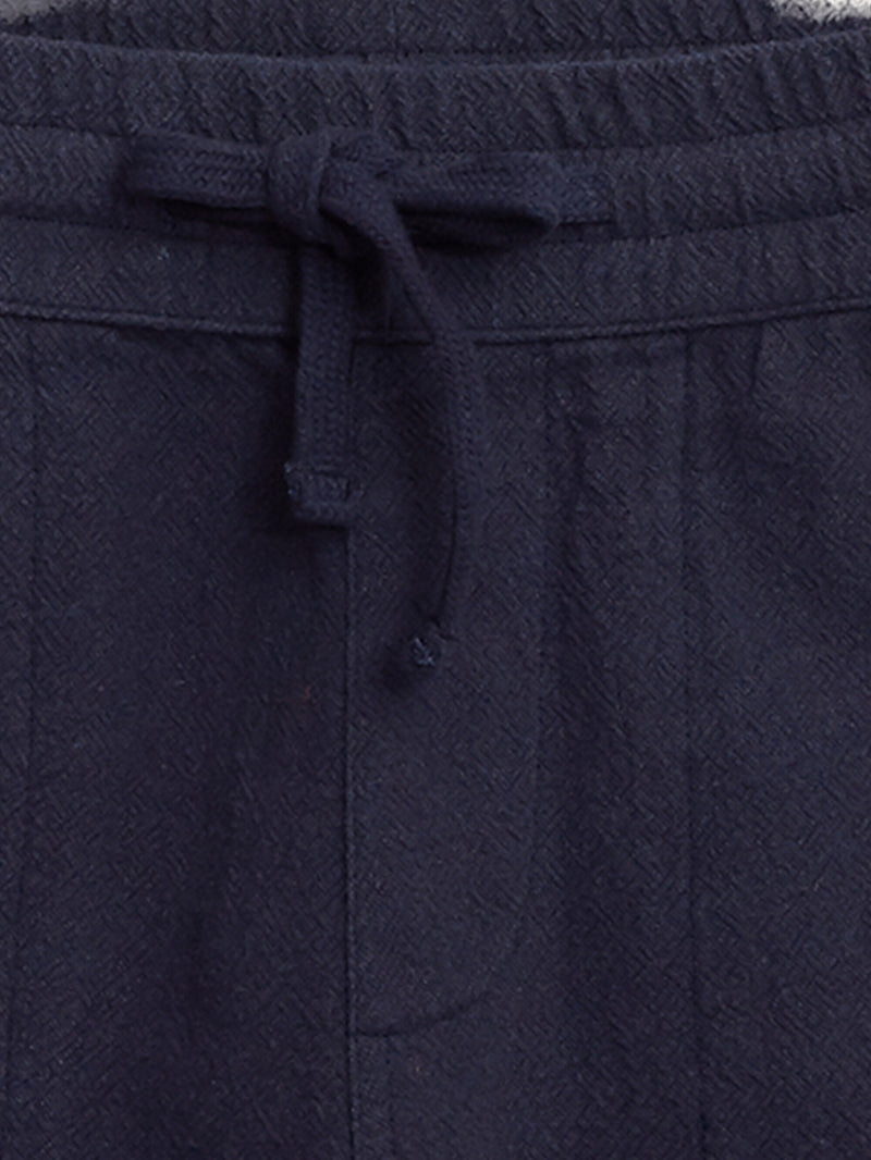 KnowledgeCotton Apparel - YOUNG Loose crushed cotton shorts - GOTS/Vegan Shorts 1001 Total Eclipse