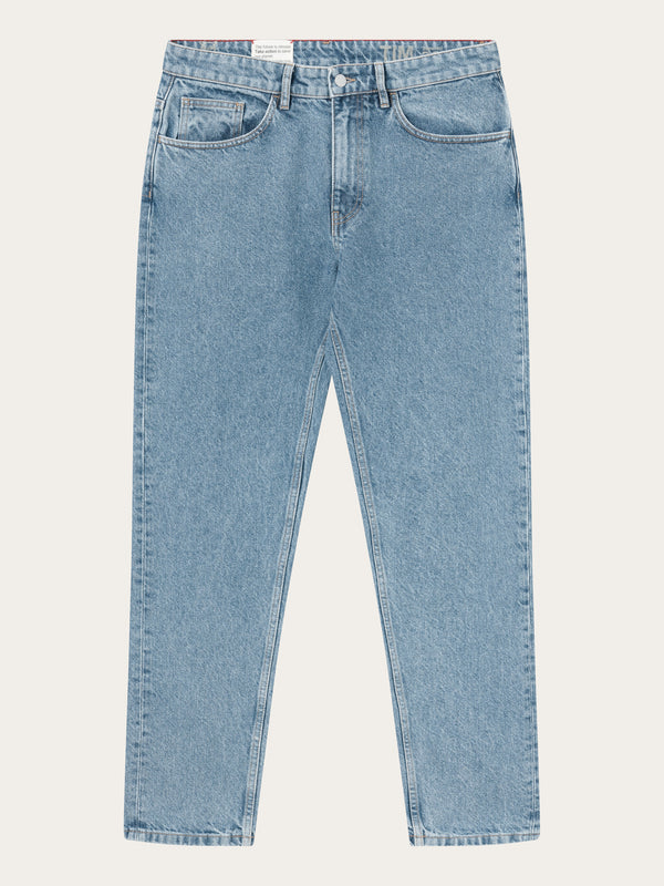 KnowledgeCotton Apparel - MEN TIM tapered denim jeans bleached stonewash REBORN™ Denim jeans 3050 Bleached Stonewash