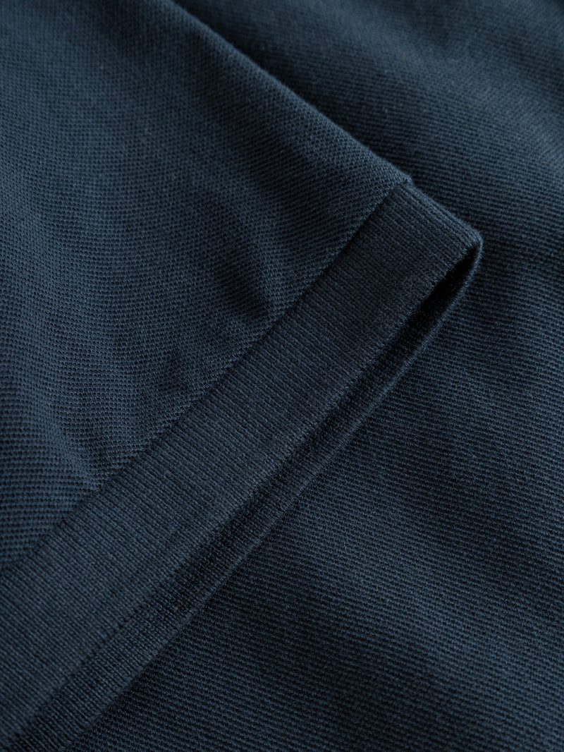 KnowledgeCotton Apparel - MEN Basic badge polo Polos 1001 Total Eclipse