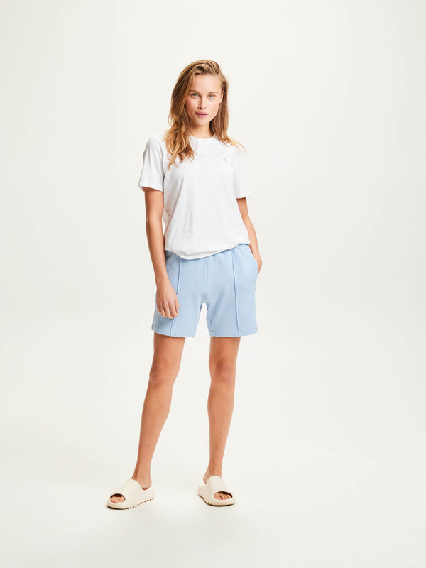 KnowledgeCotton Apparel - WMN Sweat shorts Shorts 1349 Chambray Blue