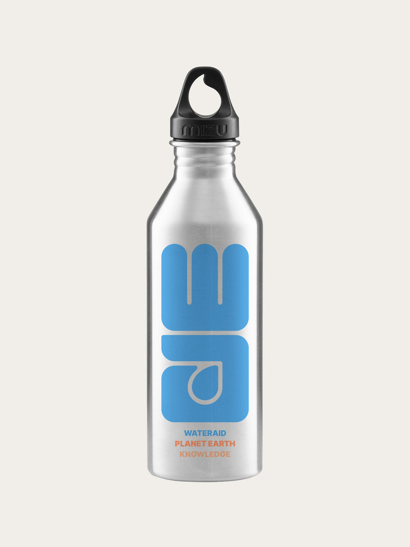 KnowledgeCotton Apparel - UNI WATERAID Stainless steel water bottle Accessories 1384 Steel grey